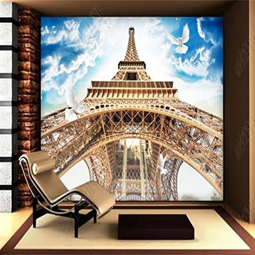 Papier peint 3D personnalisé France Paris tour Eiffel papier peint Photo 3D papier peint décor à la maison papier de Contact auto-adhésif