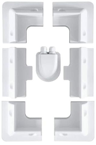 TRAMILY 7 soportes de montaje para panel solar, color blanco, rectangulares, soportes de esquina, resistentes a los rayos UV, para marcos de madera, autocaravanas, barcos, caravanas