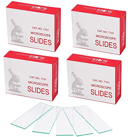 WANGCL 200PCS Pre-Cleaned Microscope Slides Ground Edge Glass Slides For Biological Education Student Laboratories -1x3