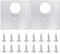 2 Pcs Hinge Repair Plate, Stainless Steel Hinges Repair Plates, Kitchen Cupboards Cabinets Doors Hinges Flat Fixing Joining Mending Plates Braces Brackets, with 16 Pcs Screws (2)