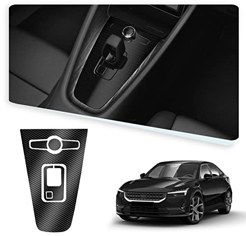 CDEFG Kompatibel mit Volvo Polestar 2 2021 2022 Mittelkonsole Kohlefaser Schutz Aufkleber Carbon Fiber Sticker Wrap Polestar 2 Nano Schutzfolie Dekoration Innenraum Zubehör