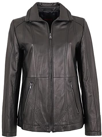 Maddox - Damen Echtleder Lederjacke Lammnappa schwarz Größe 42