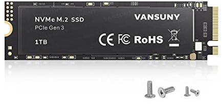 Vansuny 1TB NVMe M.2 Internal Solid State Drive PCIe 3.0 TLC NVMe M.2 SSD 3D NAND NVMe M.2 2280 Speed up to 3400/2900MB/s Internal Solid State Hard Drive PCIe SSD