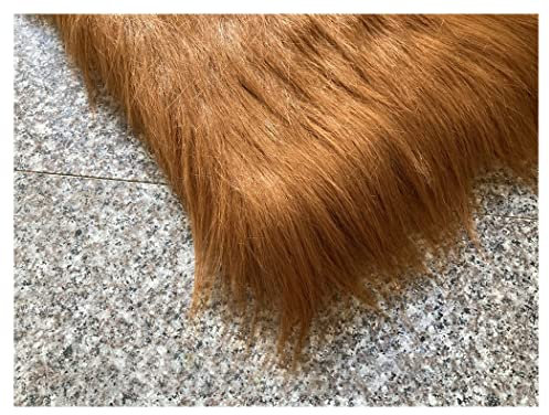 Kunstfell Meterware Plüschstoff Für Kleidung Und Dekoration 160 cm Breit Meterware Verkauft(Color:Rotbraun)
