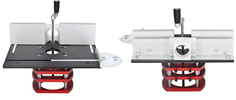 Router Lift Base Einfache Installation Universaltyp Manueller Betrieb Holzbearbeitungstischplatte Zum Nuten Trimmen Fasen (Schwarz)