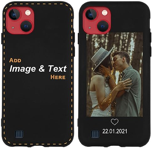 KX-Mobile Schwarze Silikonhülle für iPhone 14 Handyhülle selbst gestalten - Schwarze Hülle - selbst gestaltet/personalisiert - Deine Hülle mit Deinem Design