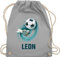 Turnbeutel Rucksack - Fußball Schuss Cool Fußballfan | Fußballgeschenkideen - Unisize - Hellgrau - personalisierte stoffbeutel junge beutel fussball geschenke+für+fußballfans leon beuteltasche