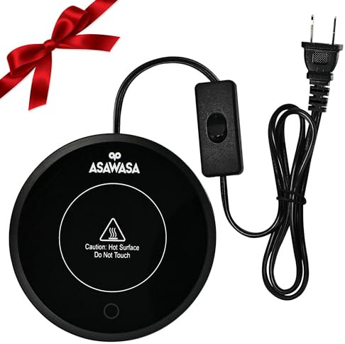 ASAWASA Smart Candle Warmer for Large Jar, Coffee Mug Warmers, with Gravity Switch Auto Shut-On/Off, Safely and evenly Release The Aroma, Keep The Drink at a Pleasant Temperature, A Thoughtful Gifts