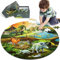 DIGOBAY 70 Piece Dinosaur Floor Jigsaw Puzzle for Kids 3 4 5 6 7 8 Year Old Large Round Toddler Kids Puzzles Preschool Learning Educational Toys Gift for Children Boys Girls (Tyrannosaurus)