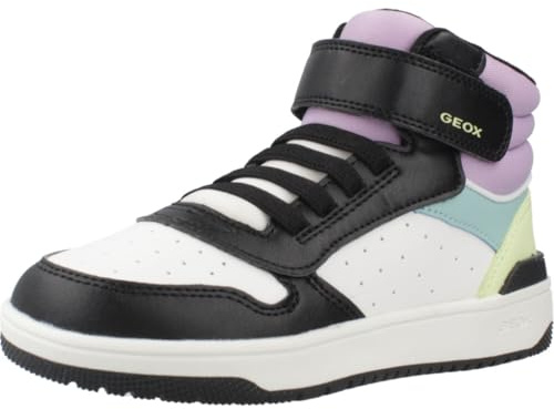 Geox J WASHIBA Girl A Basket, Multicolore (Black), 31 EU