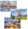 MISITU Mini Puzzle für Erwachsene Kleine Puzzle 150 Teile für Kinder über 14 Jahre (Taj Mahal, Porto, Kathedrale Sagrada Familia),3er-Pack