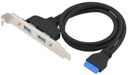 Conceptronic EMRICK11B 19-Pin-Buchse auf Dual-USB-A-Buchse, USB 3.0-Adapter, USB 3.2 Gen 1 5 Gbit/s