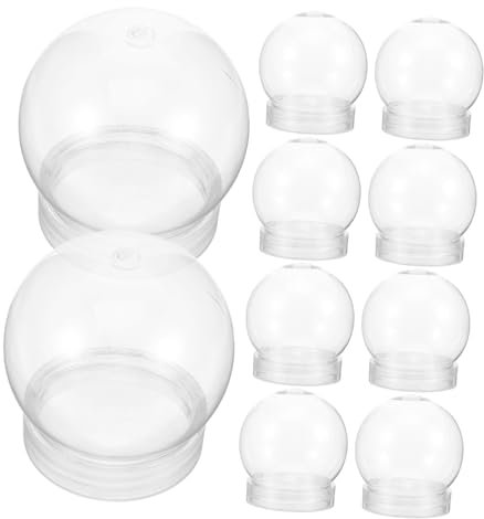 IMIKEYA 20 STK schneekugel selber Machen Pflanzendisplay-Abdeckung Plastikkugel DIY Anlage Eiswürfel Globen für Kinder runder Wasserglobus Füllung Suite Statue Lieferungen