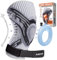 AREST Tutore Ginocchio con Stabilizzatori Laterali - Fascia Ginocchio con Fascia di Compressione - Ginocchiera Sportiva per Uomo e Donna - Ginocchiera Elastica (XL)
