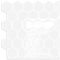 White Hexagon Peel and Stick Backsplash,12 x 12 Self Adhesive Back Splash Honeycomb Stick on Wall Tile for Kitchen,Bathroom,Fireplace,RV(10 Sheets)