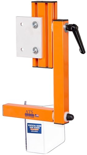 Vertikaler Bandsägen-Sicherheitsschutz, kleines Modell Passend für 35,6 cm und darunter (kleinere Maschinen, außer Tischplatte) Inklusive 12,7 cm hohem Polycarbonat-Schild Teil # VB-ES0 von ATS