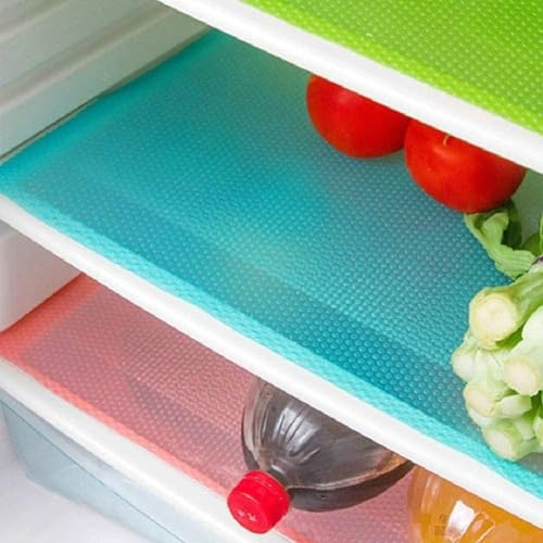 Fridge Liner Mat, Anti Mould Refrigerator Mat Kitchen Salad Drawer Fridge Fresh Food Saver, Antibacterial Washable Mats Pad for Home, Kitchen, Cabinet