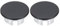 sourcing map Lot de 2 bouchons de trop-plein en cuivre pour lavabo de salle de bain ou de cuisine - Capuchons ronds de rechange - Noir