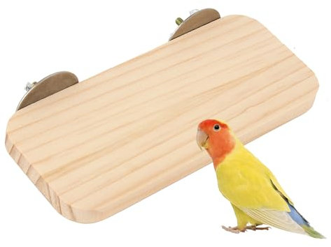 Sitzbrett Papage, Holz Plattform, Vogelplattform, Sitzbrett, Sitzbretter für Vögel, Vogelkäfig Zubehör, Geeignet für Papageien, Wellensittiche, Nymphensittiche, Hamster, Meerschweinchen Usw
