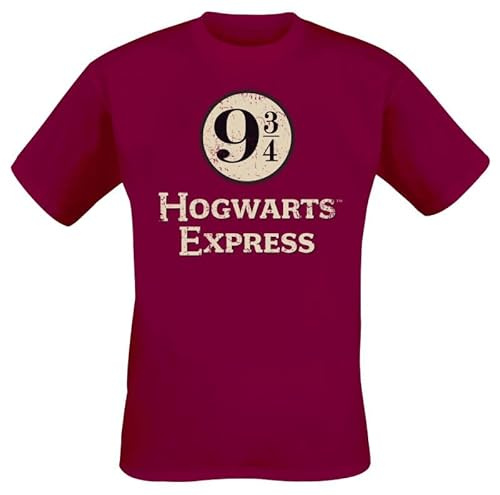 Harry Potter Hogwarts Express Platform 9-3/4 Männer T-Shirt rot XL