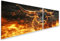 islandburner Prime Bild auf Leinwand Feuriger Stier im glühenden Licht Bilder Wandbilder Poster