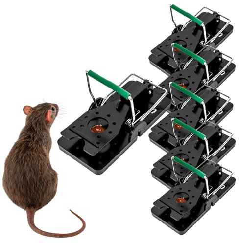 BESTIF Mausefallen Schlagfallen mit Köder | Effektiv, Hochempfindlich & Wiederverwendbar | Mouse Trap 6er Pack Rattenfalle