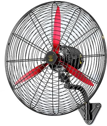 YAVYAV 52,5/66/76 Cm Ventilatori Da Parete Con 3 Velocità, Oscillazione A 120°, Testa Inclinabile Regolabile A 30°, Portatili, Per Camper, Camera Da Letto, Cucina, Ufficio, Garage(66cm)