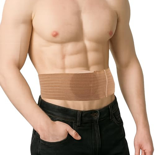 Nabelbruchbandage Herren und Damen, elastisch und atmungsaktiv (XL) | Nabelhernie Gürtel, Bauchgurt nach OP, geeignet für Nabel, Inzisional, Epigastric und Ventral
