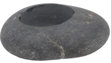 Kieselstein-Kerzenhalter, handgefertigt, dekorativer Teelichthalter aus Stein für Hochzeiten, Heimdekoration, handgefertigt, langlebiger Mini-Teelichthalter aus Naturstein