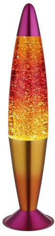 LED Lavalampe Glitzer Magmaleuchte Stimmungslicht bunt Tischlampe, 4W 28lm warmweiß, DxH 9,7 x 40 cm