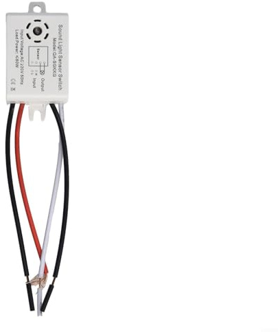 Oniissy 220V Sound Voice Sensor Switch Indoor Automatic Voice Control Sensor with Light Sensing and IP44 Protection for Corridors Bathrooms Warehouses Stairwells