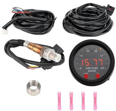 mophrati Breitband 02 UEGO Luft Kraftstoff Verhältnis Messgerät Kit Sensor Auto Sauerstoff Sauerstoff Sensor Verhältnis Messgerät Luft Kraftstoff AFR Wideband