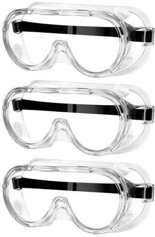 Schutzbrille Arbeitsschutzbrille, Schutzbrille für Brillenträger, 3-teilige Schutzbrillen, Arbeitsplatzsicherheit, Augen- und Gesichtsschutz, Komfortable Passform, Leichtes Design, Vielseitige Anwendu