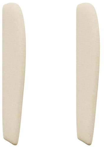vidaXL Kopfteil Ohr Creme 80 x 23 x 6 cm Stoff, Moderner Bettkopfteil, Wellenform, strapazierfähiger Schaumstoff, minimalistisches Design, Elegante Ausführung