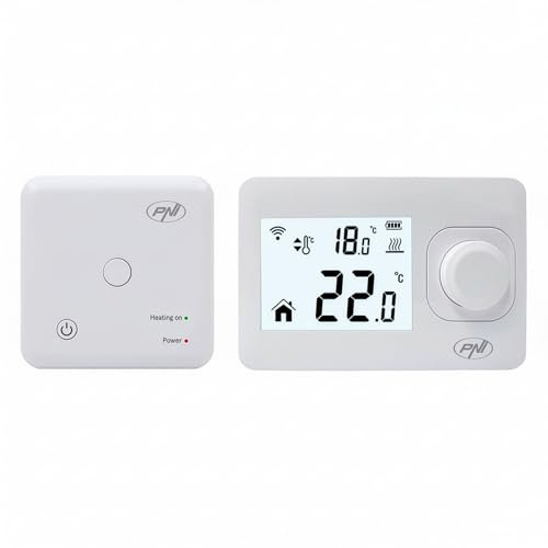 PNI CT22 Funk-Thermostat für Heizungsanlagen, 0,2°C Hysterese, beleuchtetes Display