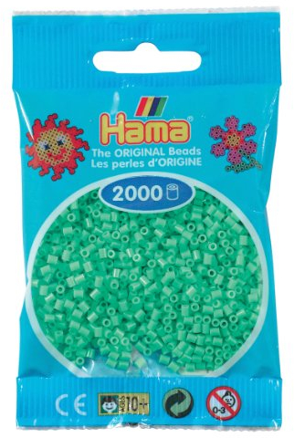 Hama Perlen 501-11 - Mini-Perlen, 2000 Stück hellgrün