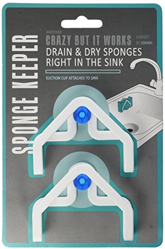 Jokari Sponge Holders-White (2 Pack), Plastic