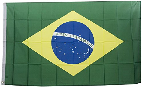 Fig Brasilien-Fahne, Mehrfarbig, 90 x 150 cm