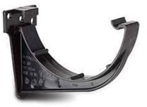 POLYPIPE RR109 Black Fascia Brackets 112mm Half Round guttering System (Pack of 3)