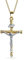Bling Jewelry Traditioneller Christlicher Religiöser Jesus Inri Kreuzanhänger Halskette Für Frauen Männer Zwei Ton 18K Vergoldet