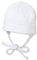 Sterntaler OCS Beanie uni - Baby Beanie Mütze aus Singlejersey (Bio) - Unisex Kopfbedeckung mit Umschlag und Ohrenklappen - Baby und Kinder Übergangsmütze zum Binden - ab Geburt, weiß, Größe 39