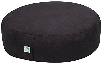 Gaiam Zafu Meditationskissen – Rundes Yogakissen mit leicht zu tragenden Griff – Bodenkissen zur Druckentlastung – maschinenwaschbarer Bezug (einzeln oder mit Zabuton-Bundle erhältlich)