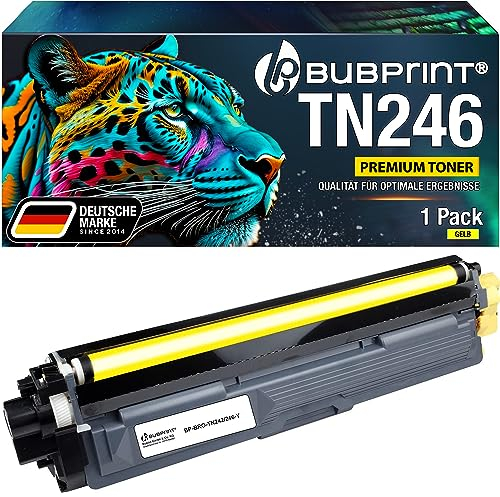Bubprint Toner kompatibel als Ersatz für Brother TN-242Y TN-246Y für DCP-9017CDW DCP-9022CDW HL-3142CW HL-3152CDW HL-3172CDW MFC-9142CDN MFC-9332CDW MFC-9342CDW Gelb