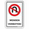 WENDEN VERBOTEN/keine Wendemöglichkeit - SCHILD/D-034 (20x30cm Schild)