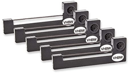 vhbw 5x Farbband Schriftband kompatibel mit Radio Shack PC 1