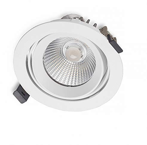Mextronic Decke High Voltage LED Einbaustrahler Genius 20W 930 Warmweiß DL120W Ø 120mm