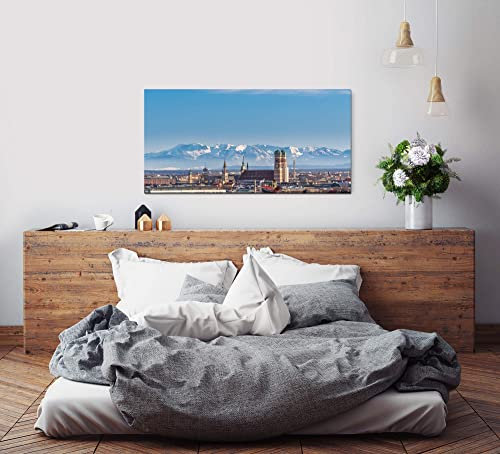 Panorama von München Wandbild in verschiedenen Größen Wähle Deine Größe 60x120cm