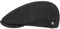 LIERYS Harris Tweed Gatsby Flatcap Herren - Made in Italy - Schirmmütze aus 100% Schurwolle - Handmade - Schiebermütze gefüttert - Meliert - Herrencap Herbst/Winter schwarz 59 cm