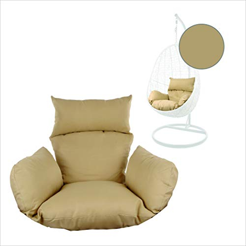 Kideo® Sitzkissen für Hängesessel, Swing Chair Kissen, Ersatzkissen, Wechselkissen, waschbar, 2-teilig, beige (Nest, 7007 capucchino)