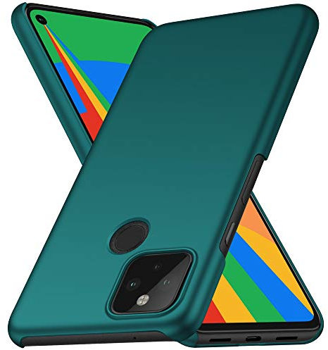 BRAND SET Funda para Google Pixel 5 Ultra Slim Anti-Rasguño y Resistente Huellas Dactilares Totalmente Protectora Caso de Plástico Duro Cover para Google Pixel 5-Verde